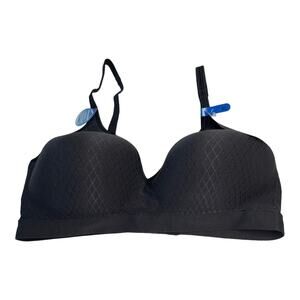 Hanes Womens Size XL Ultimate Perfect Coverage Contour Wirefree Bra Black DHHU08